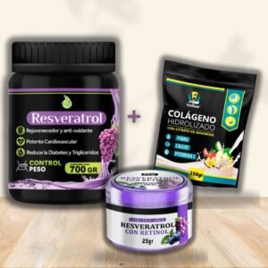 PROTEIN RESVERATROL MORA CON COLAGENO Y EXFOLIANTE