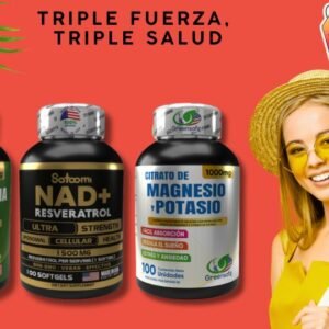 Combo NAD + Resveratrol * Ashwagandha KSM-66 * Citrato de Magnesio y Potasio
